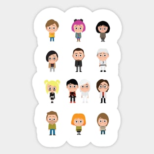 the Cast of Scott Pilgrim Sticker